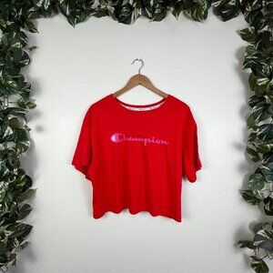 Champion Graphic Short Sleeve Shirt Red Women’s Size L